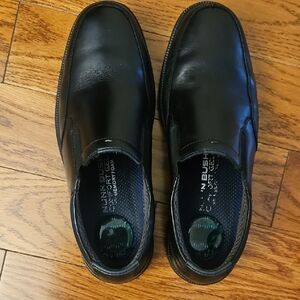 Nunn Bush Black Slip-On Loafers with Matte Finish